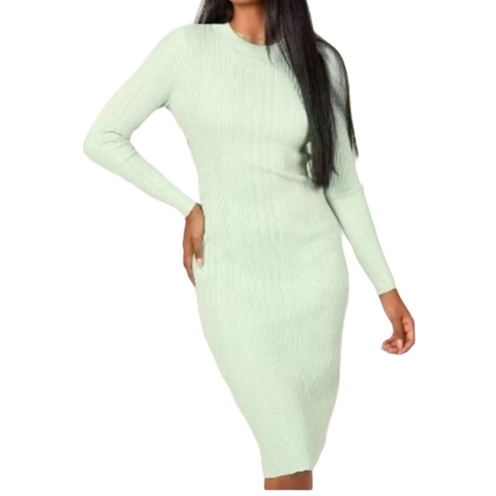 Petal & Pup Milleri Dress BodyCon Open Back Sage Green Stretchy XS NWT Spring
